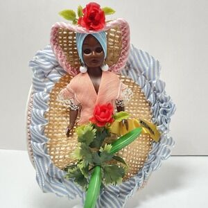 RARE Vintage ARUBA N.A. 8" Travel Souvenir Doll Caribbean Calypso Blinky Eyes